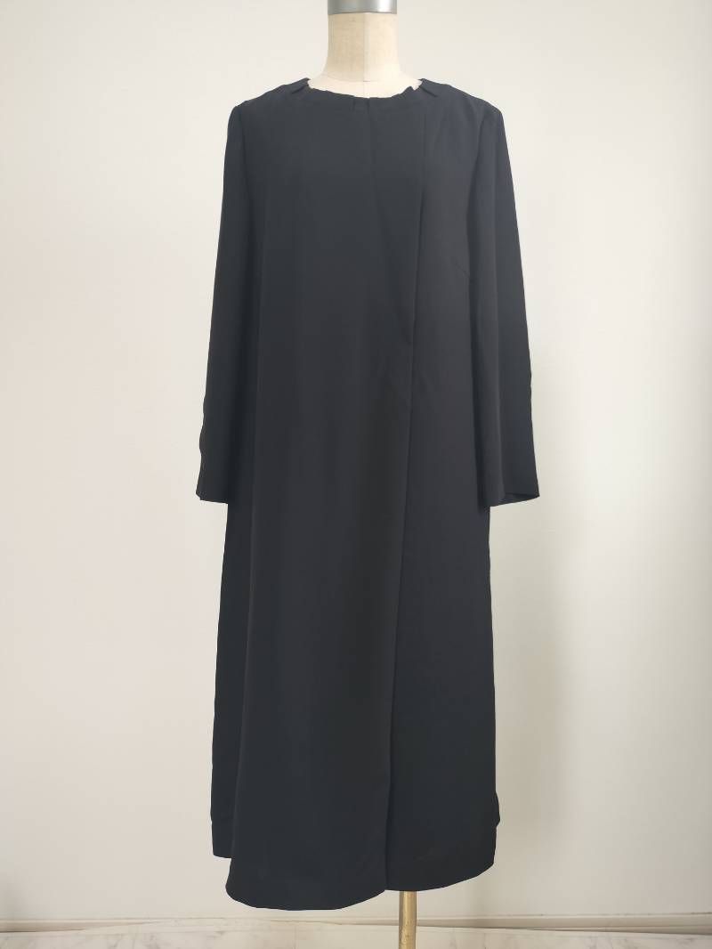 LANVIN noir　ランバンノワール　礼服　ブラックフォーマル　ワンピース　40　L　黒　東京ソワール