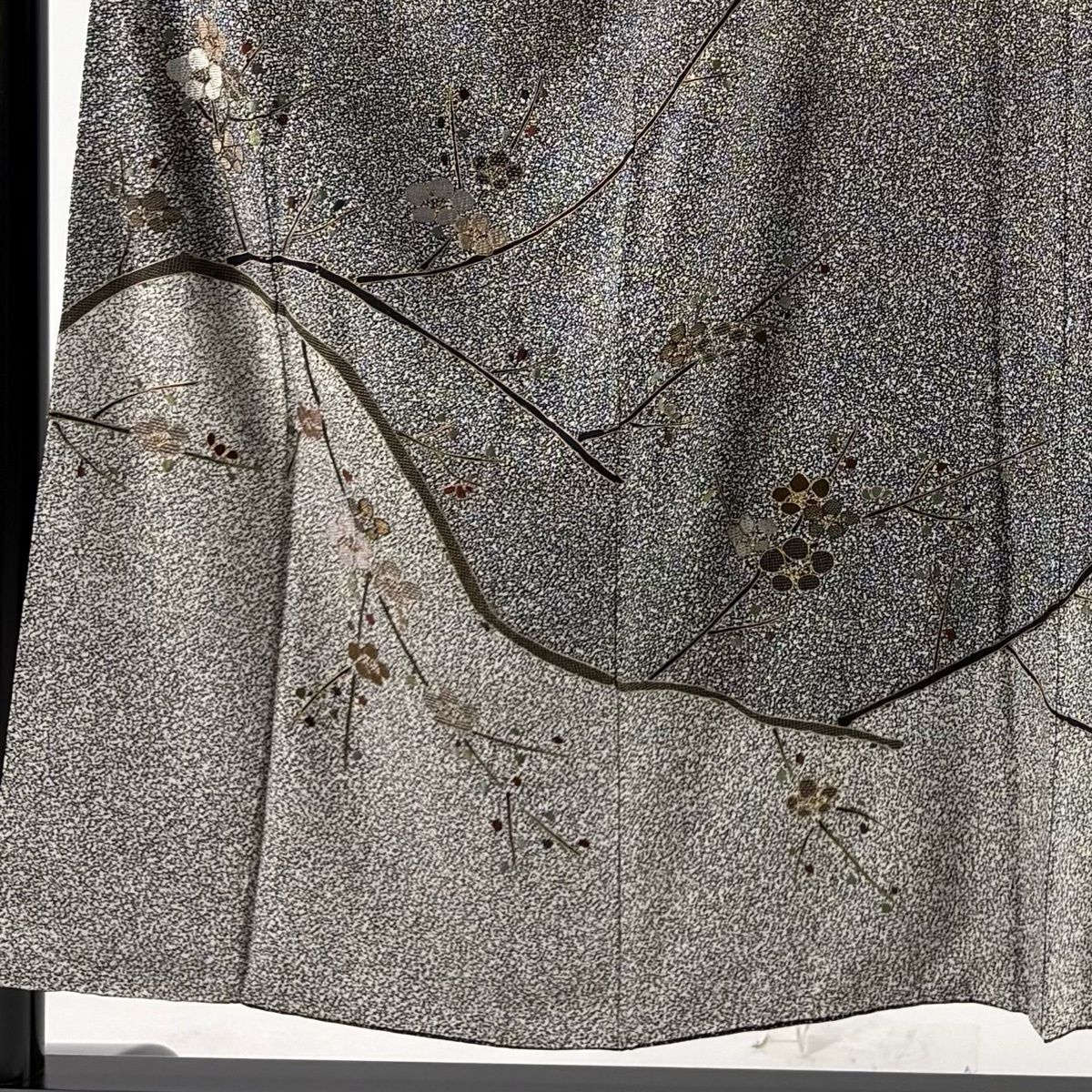 美品】 訪問着 身丈152.5cm 裄丈67cm M 袷 川村久太郎 落款 枝梅 刺繍