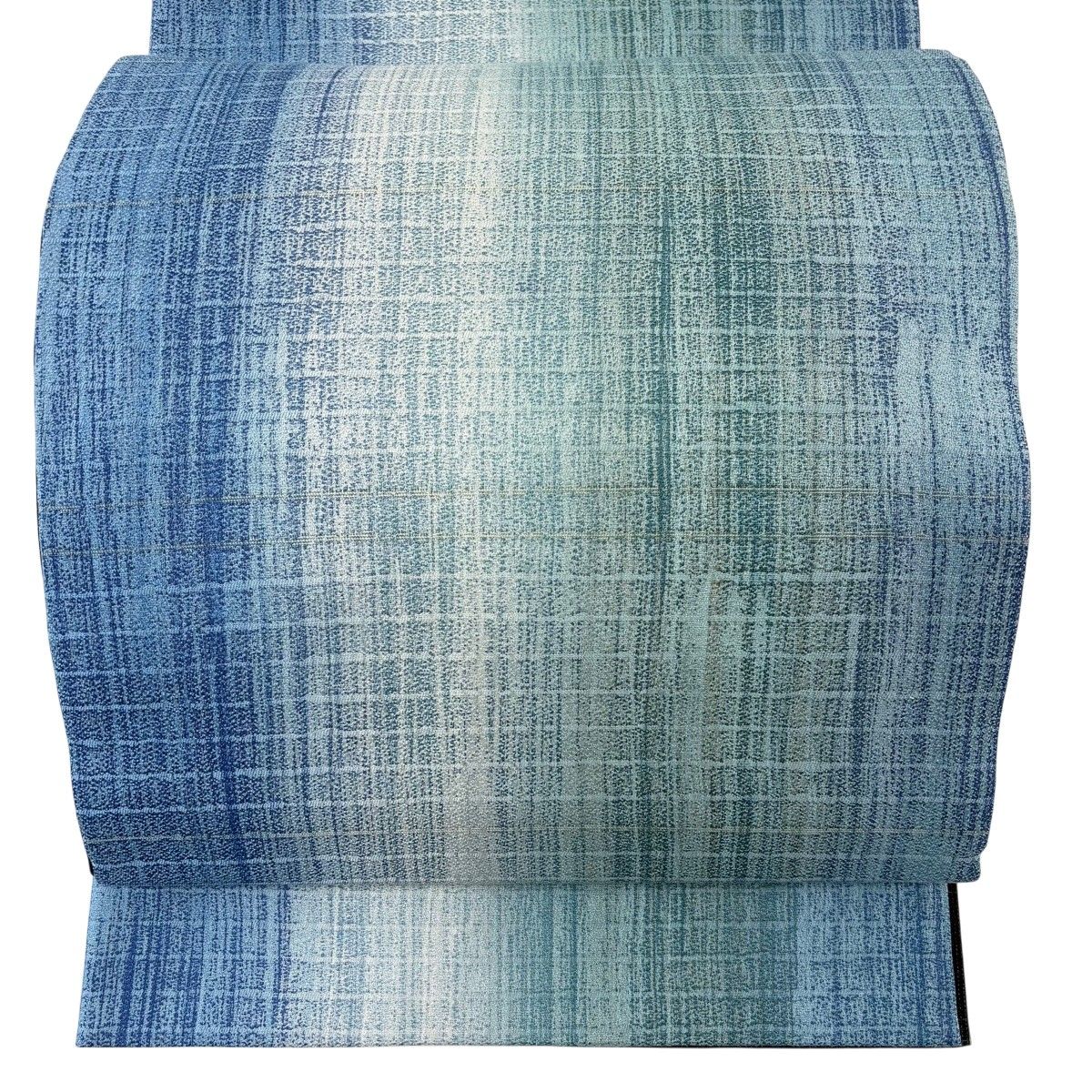 【美品】 袋帯 名品 縞 金彩 青灰色 全通 正絹 【中古】 11,534円