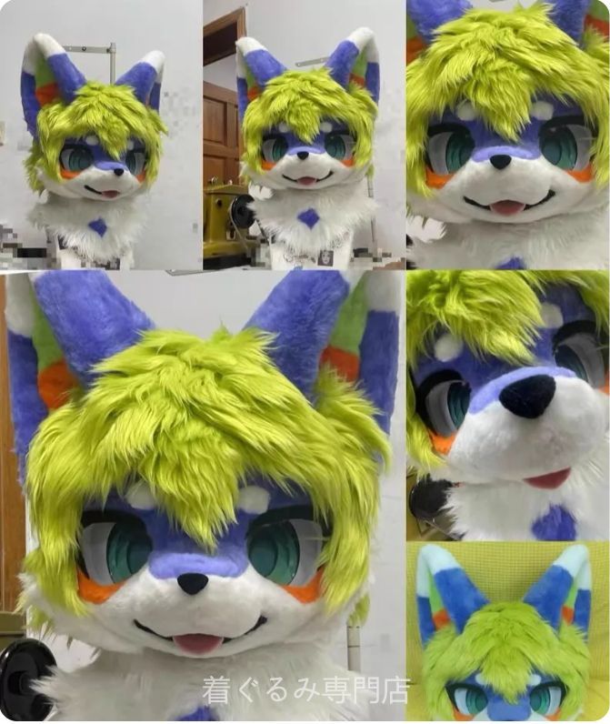 犬　猫　着ぐるみ ヘッド全頭　ヘッド ケモノ ファースーツ ぬいぐるみ コスプレ コスチューム Kurumi 一点物 C182
