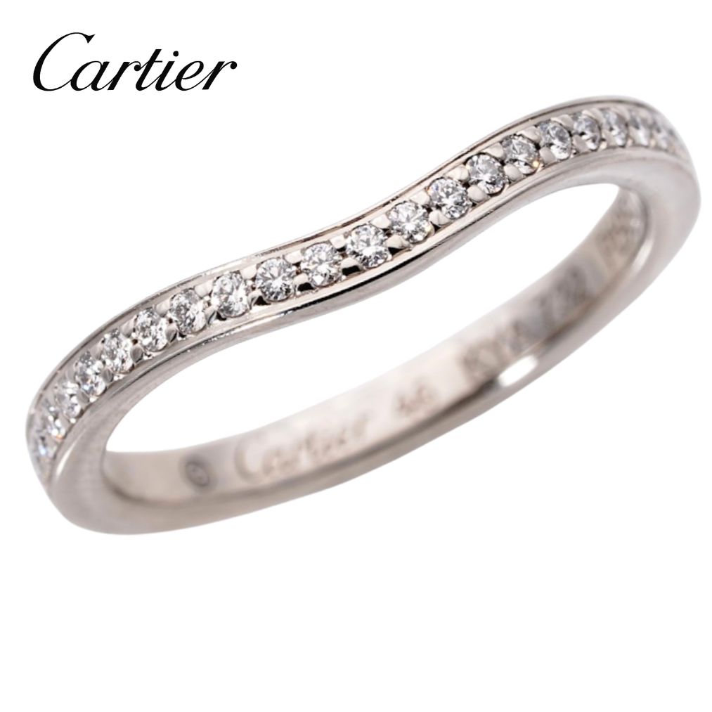 カルティエ Cartier バレリーナ ウェディング リング 6号 ダイヤモンド