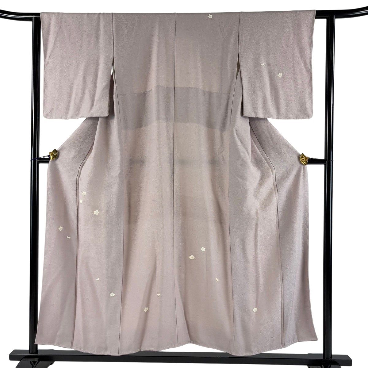 付下げ 身丈152cm 裄丈61cm S 袷 梅 金彩 薄紫 正絹 秀品 【中古】