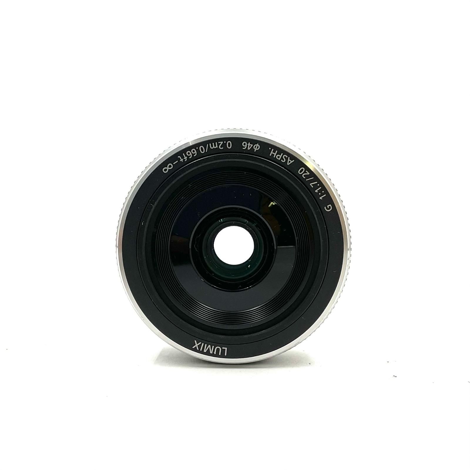 【全額返金保証】【最速発送】Panasonic LUMIX G 20mm/F1.7 II ASPH. H-H020A-S [シルバー] 美品 動作確認済
