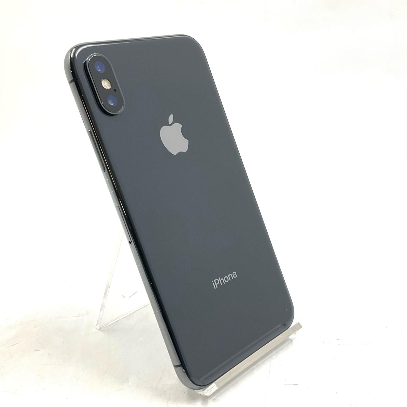 【最速発送】 iPhone X 64GB スペースグレイ docomo SIMフリー 白ロム【難有】 73%