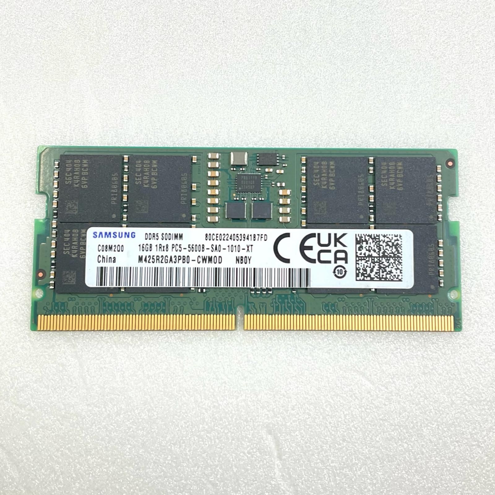 【全額返金保証】【最速発送】各種メーカー メモリ S.O.DIMM DDR5-5600 PC5-44800 16GB 美品 動作確認済