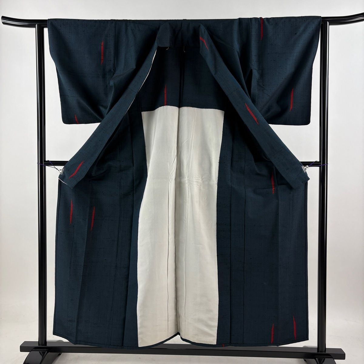 紬 身丈155cm 裄丈62.5cm S 単衣 幾何学 深緑 綿 逸品 【中古】 - メルカリ