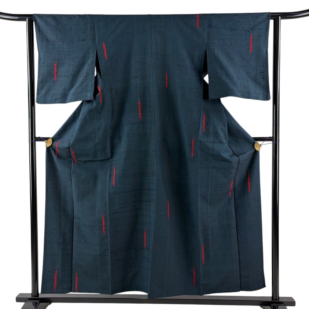 紬 身丈155cm 裄丈62.5cm S 単衣 幾何学 深緑 綿 逸品 【中古】 - メルカリ