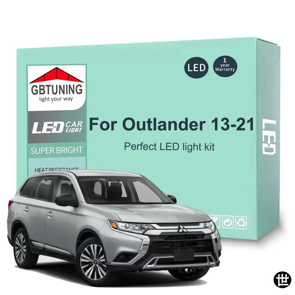 三菱アウトランダーIII 3 MK3 2013-2018 - 21用LED室内灯バルブキット11個セットカーアクセサリーCANBUS対応室内灯