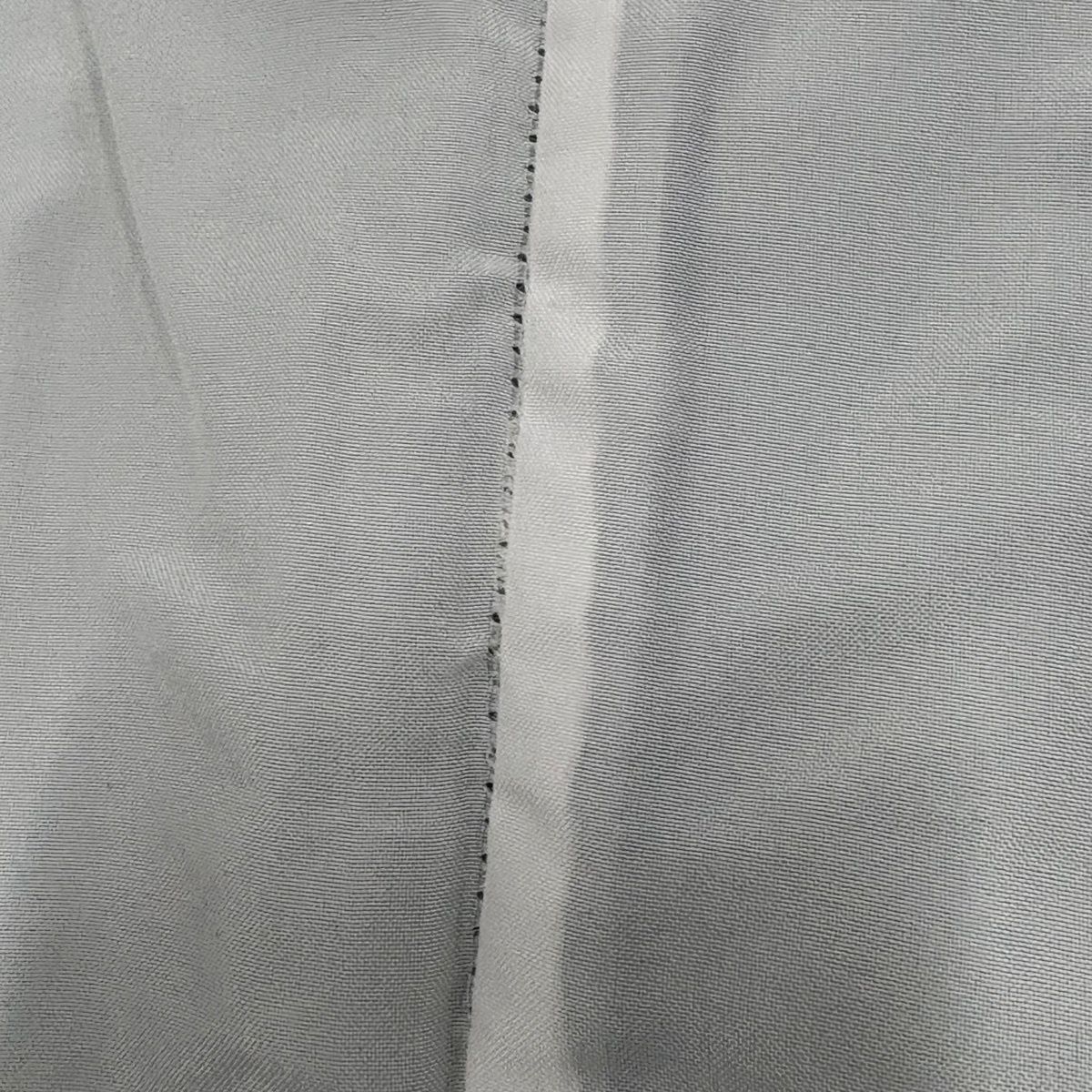 付下げ 身丈164cm 裄丈67.5cm L 袷 墨流し 裾ぼかし 灰緑 正絹 名品