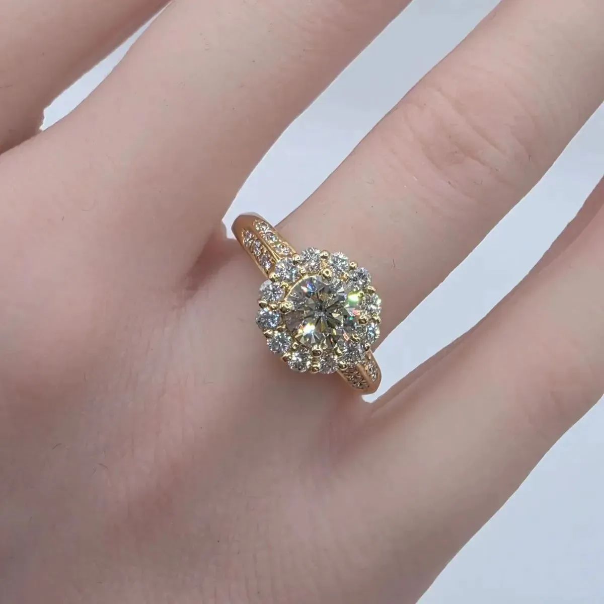安い〜〜〜！??在庫一掃セール！?⏰? ⚡ダイヤモンドリング K18 ダイヤ 1.004cts+0.76cts 17号