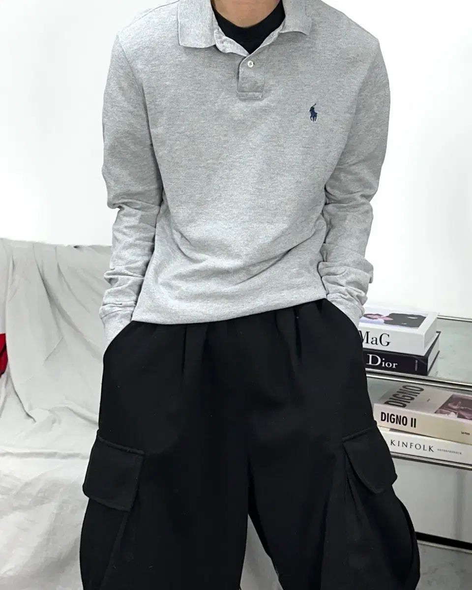 ポロ ラルフローレン グレー 長袖 PK M