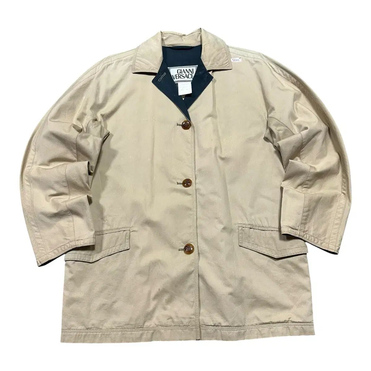 (即配) ヴェルサーチェ 90s コットン ベージュ コート