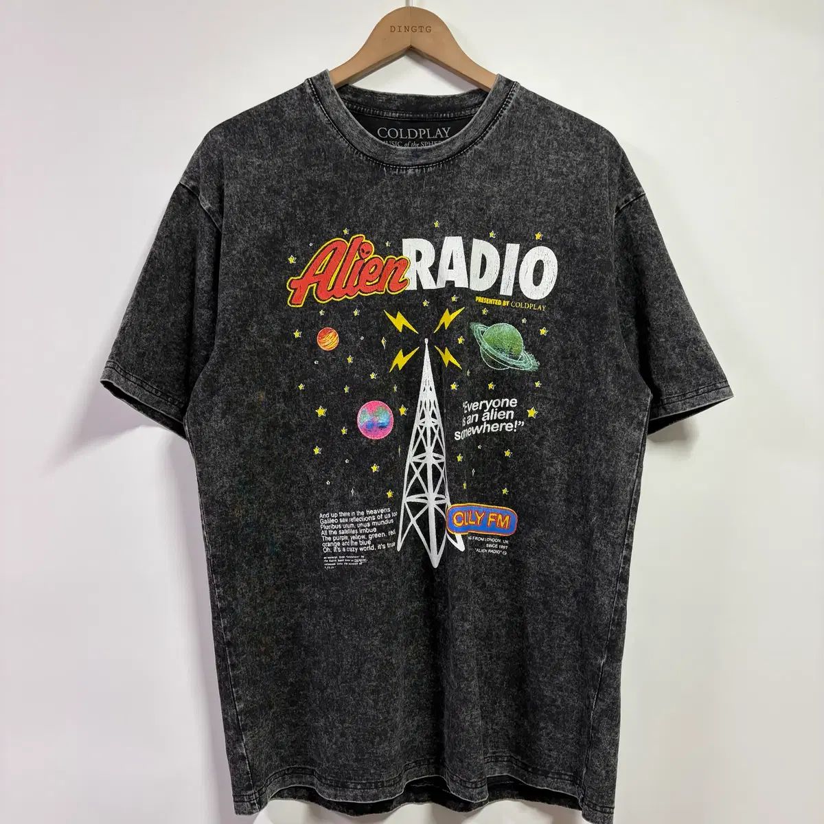 L コールドプレイ ALIEN エイリアン ラジオ MD 半袖 Tシャツ
