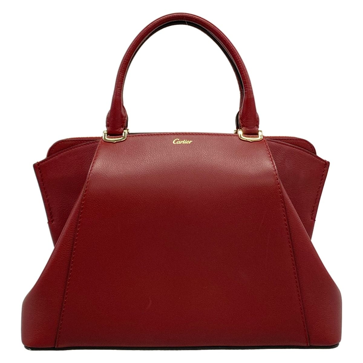 Cartier(カルティエ) ハンドバッグ CドゥカルティエバッグSM L1001829 ボルドー レザー
