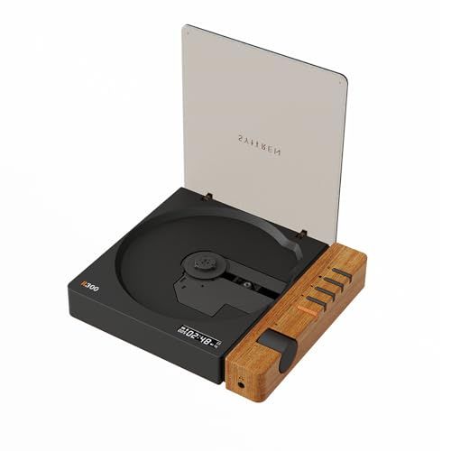 syitren R300 ポータブルcdプレーヤー bluetooth対応小型cdプレイヤー充電式内蔵 2000mahバッテリーでワイヤレス再生可能 type-c充電 aux-out光ファイバー出力p a6ca6da0
