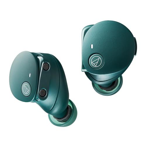 オーディオテクニカ ATH-CKS50TW2 GR(E) ワイヤレスイヤホン Bluetooth 5.3 ノイズキャンセリング 重低音 LE Audio対応 オリジナルステッカー付き マグネティックスイッチ機能 最大約65時間再生 IP55 9088bcb9