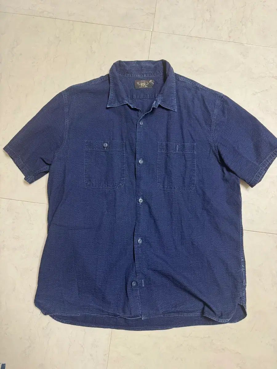 RRL(ダブルアールエル) シアサッカー 半袖 シャツ 20,431円