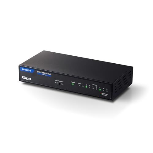 【新品】エレコム スイッチングハブ ギガビット 8ポート 金属筐体 マグネット付 電源内蔵 ブラック EHC-G08MN4A-HJB 5f3069f5