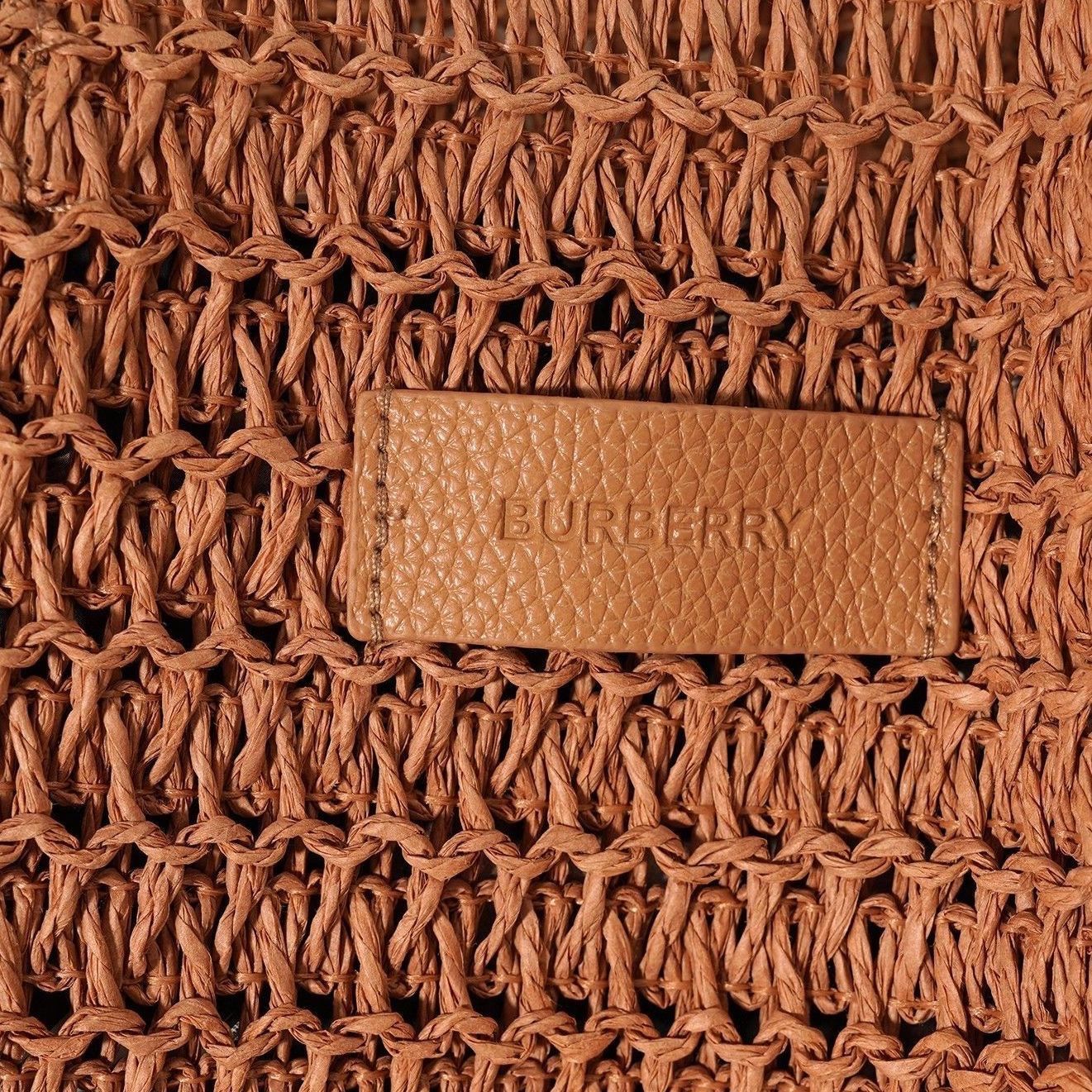 予約商品】バーバリーBurberryのノベルティ正規品 わら編みトート