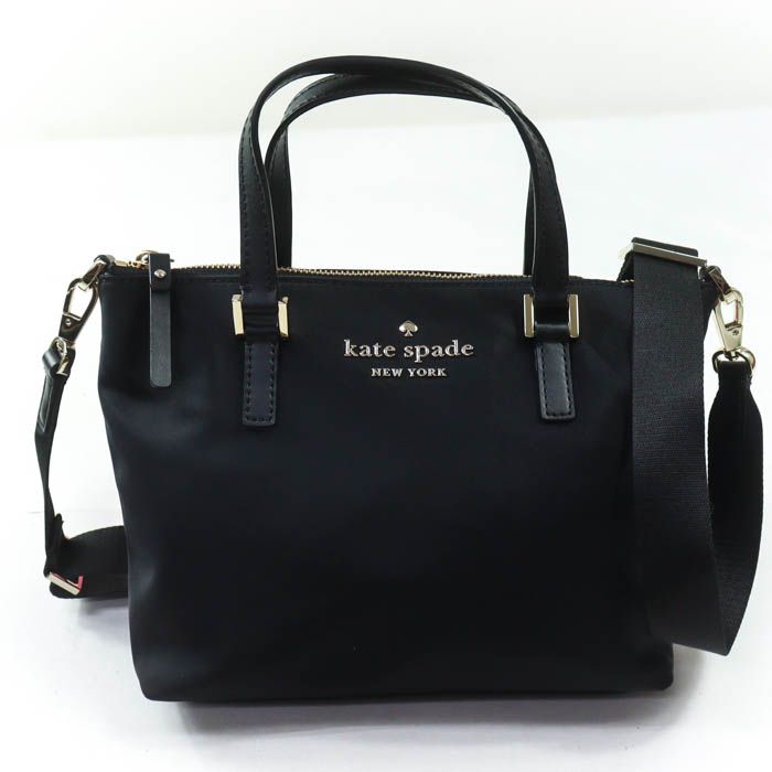 ケイトスペード ショルダーバッグ 2way ナイロン ハンドバッグ 鞄 カバン ブランド 黒 レディース ブラック Kate Spade 【中古】