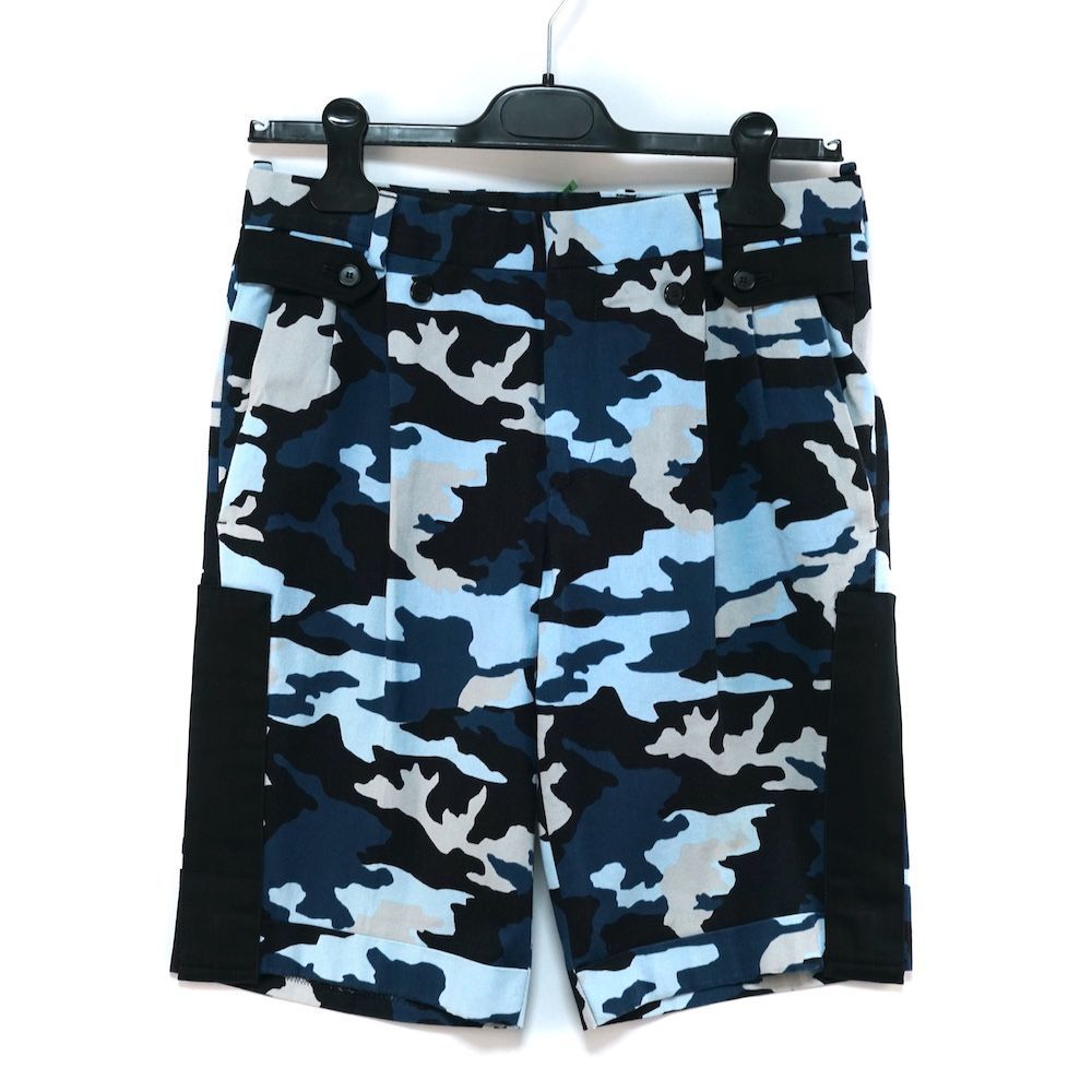GIVENCHY ジバンシィ カモフラ柄 カーゴ ショート パンツ ブルー 44 36サイズ G1485258 603