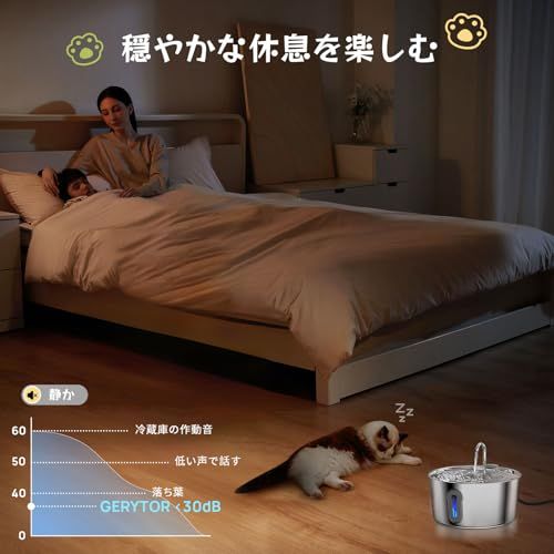 【新登場|4L大容量|銀イオン6層フィルター綿】GERYTOR 猫 給水器 猫 水飲み器 犬 水飲み器 自動給水器 猫 ステンレス製 ペット 水飲み器 ペット給水器|LEDライト付き USB給電式 静音 循環式浄水 節電設計|猫 犬 鳥用 多 58ecd7ec 【新登場|4L大容量|銀イオン6層フィルター綿】GERYTOR 猫 給水器 猫 水飲み器 犬 水飲み器 自動給水器 猫 ステンレス製 ペット 水飲み器 ペット給水器|LEDライト付き USB給電式 静音 循環式浄水 節電設計|猫 犬 鳥用 多 58ecd7ec