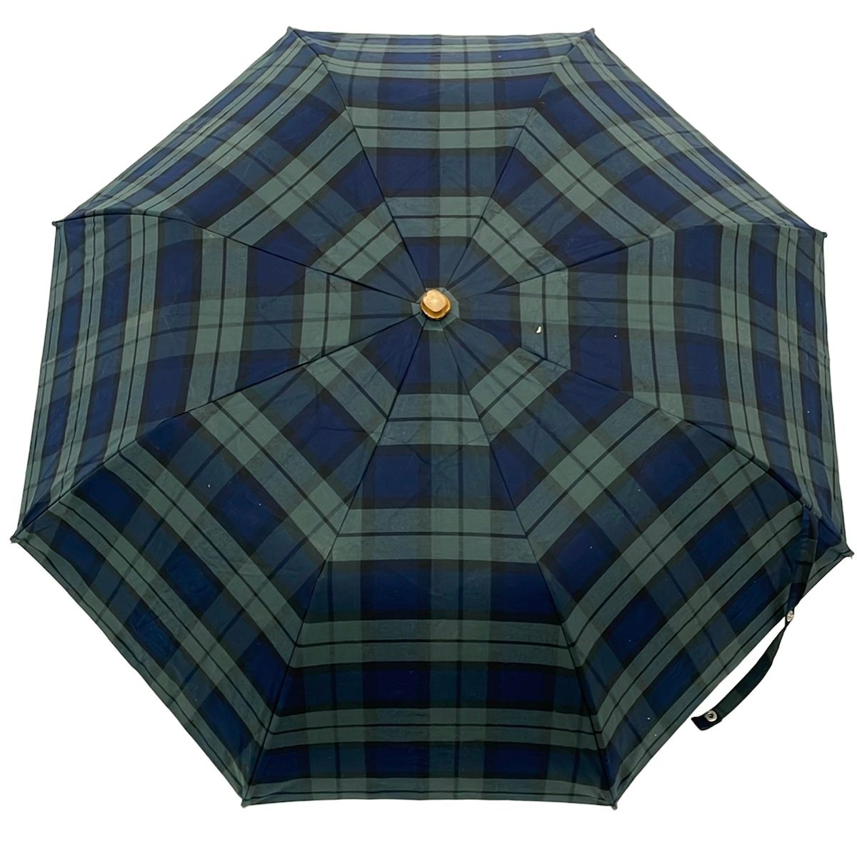 美品　Traditional Weatherwear チェック柄 ネイビー　長傘 TRADITIONAL WEATHERWEAR(トラディショナルウェザーウェア) 日傘
