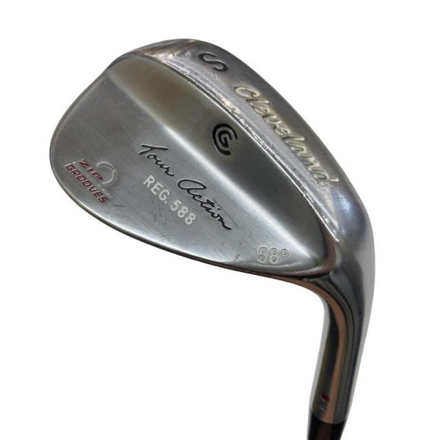 【中古】 クリーブランド TOUR ACTION 588 ZIP GROOVES 58°/08° ウェッジ WG Dynamic Gold (フレックスS) メンズ 男性用 右利き 右用 Cランク ゴルフクラブ