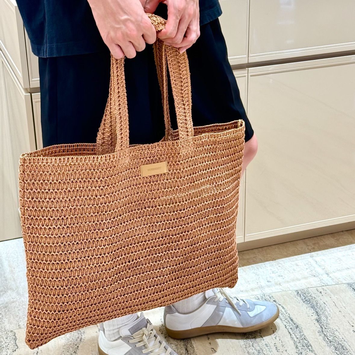 バーバリー わら編みバッグ　トートバッグ 予約商品】バーバリーBurberryのノベルティ正規品 わら編みトート