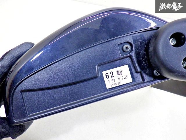 【動作OK】 スズキ 純正 JB64W ジムニー ドアミラー サイドミラー 電動格納 8ピン 右 運転席側 ZJ3 ブルーイッシュブラックパール３ 棚43B