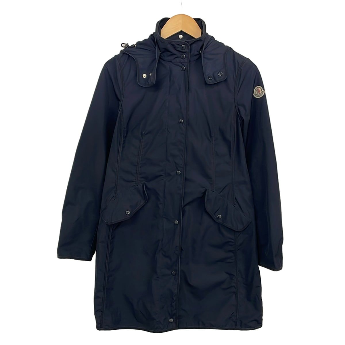 MONCLER(モンクレール) コート サイズ2 M レディース美品 ARGELIA(アルジェリア) ダークネイビー 長袖/春/秋