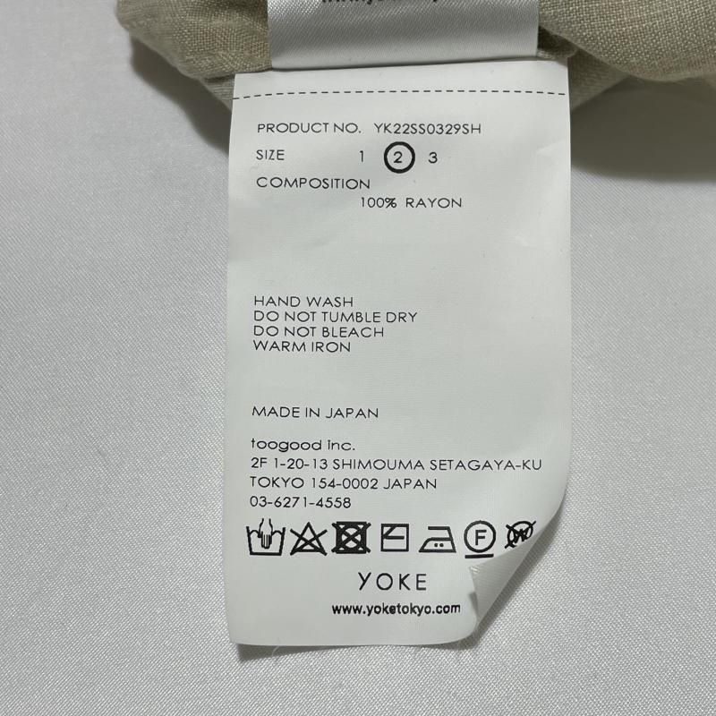【中古】YOKE 22SS OVERSIZED OPEN COLLAR SHIRT サイズ2 YK22SS0329SH ヨーク オープンカラーシャツ[19]