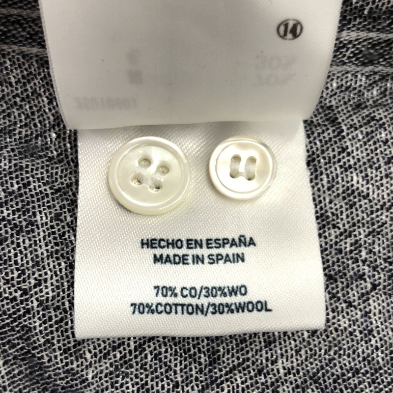 【中古】CAMISAS MANOLO 長袖シャツ サイズ46 26010601 グレー カミサス マノロ[19]
