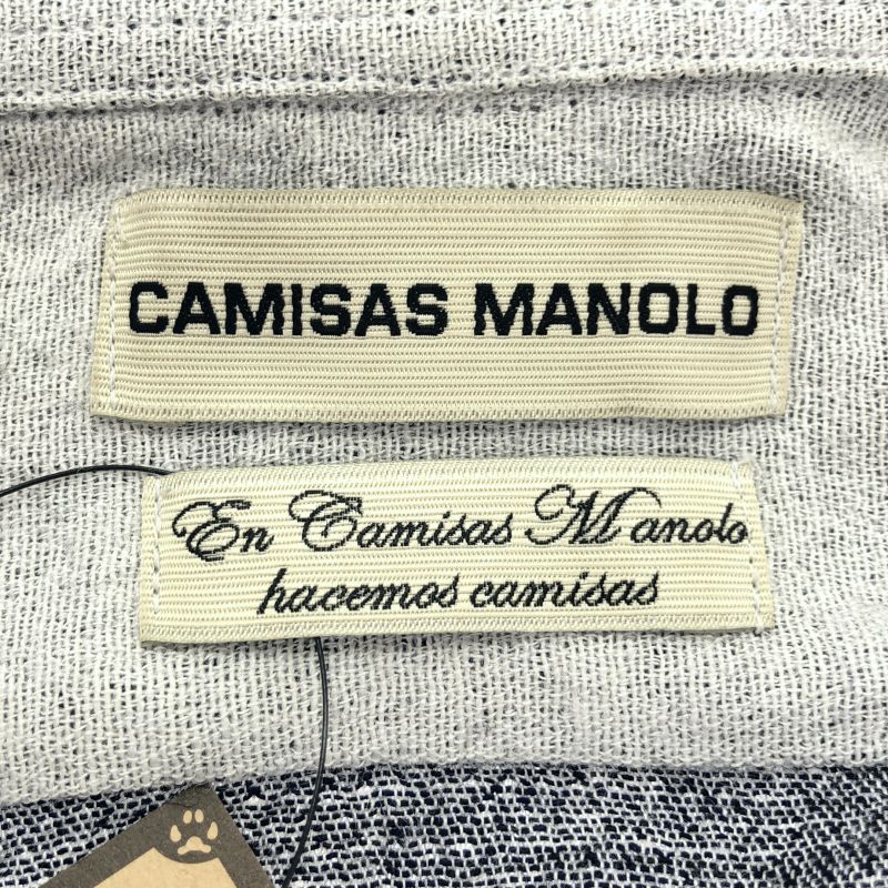 【中古】CAMISAS MANOLO 長袖シャツ サイズ46 26010601 グレー カミサス マノロ[19]
