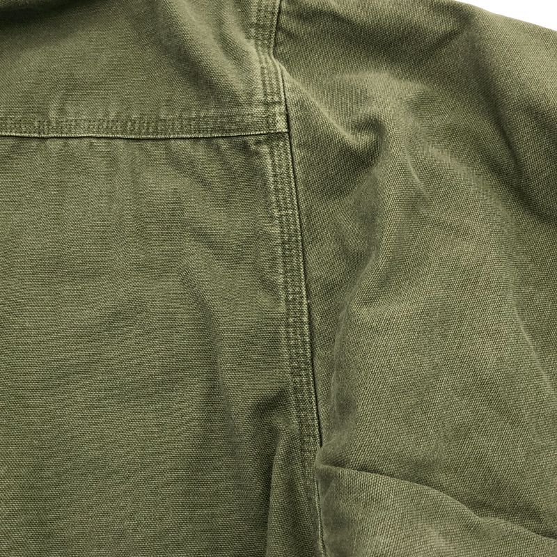 【中古】OLD Carhartt ダックシャツ L グリーン ワークシャツ カーハート[19]