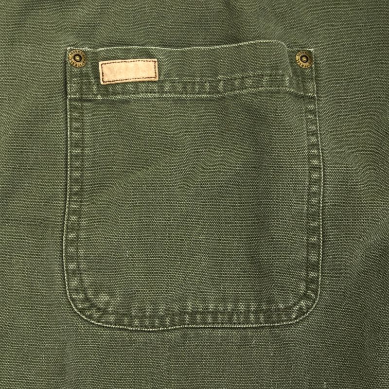 【中古】OLD Carhartt ダックシャツ 2XL グリーン カーハート ワークシャツ[19]
