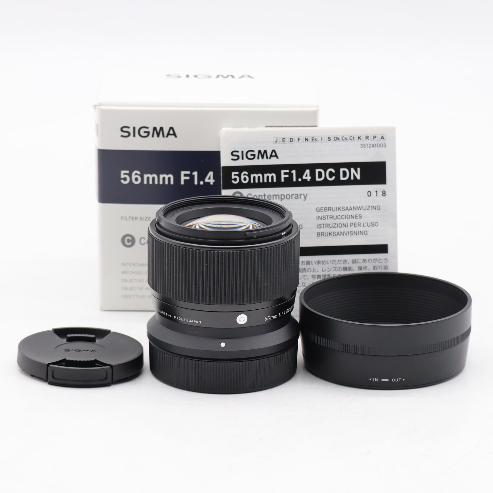 SIGMA Contemporary 56mm F1.4 DC DN キヤノンRF用|APS-C対応 単焦点望遠レンズ|大口径F1.4・高解像・美しいボケ ポートレート向け シグマ【中古】