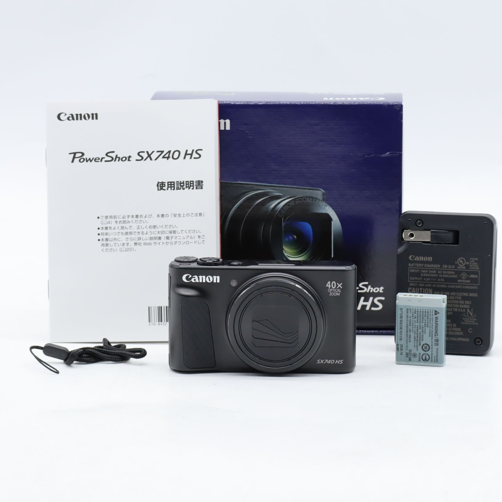 Canon PowerShot SX740 HS ブラック｜光学40倍ズーム コンパクトデジタルカメラ｜4K動画対応・Wi-Fi搭載・旅行／運動会向け キヤノン【中古】
