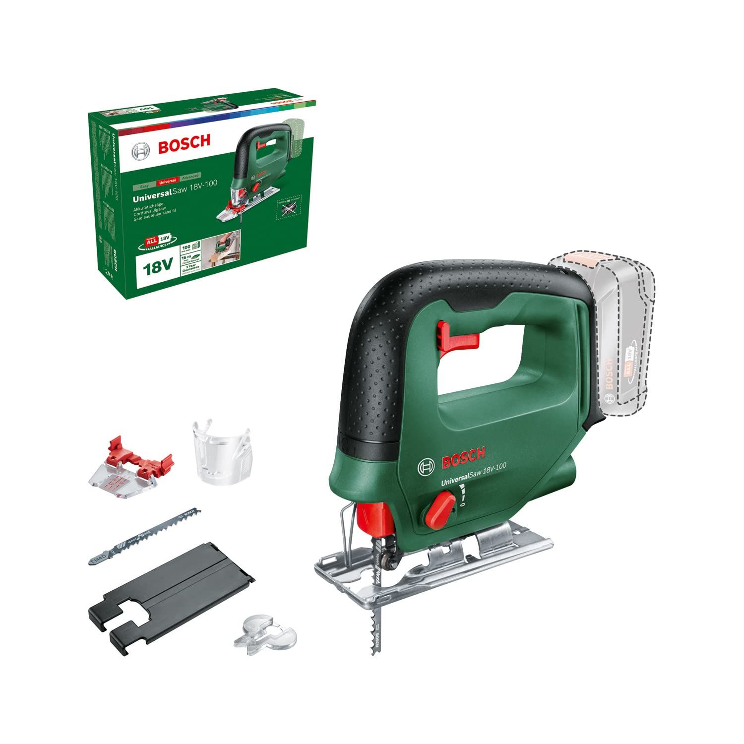 Bosch DIY(ボッシュ) 18V コードレスジグソー (本体のみ、バッテリー・充電器別売り) USAW118H グリーンkk 09a9fca8