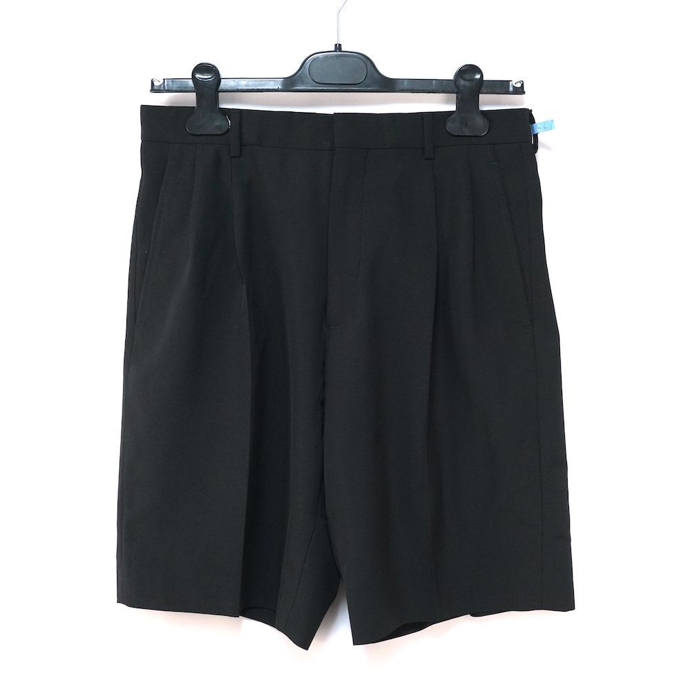 DIOR HOMME ディオールオム ウール モヘア ２タック ショート パンツ ブラック 44サイズ 463C155A3023