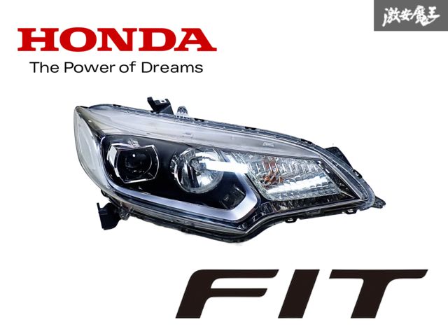 【点灯OK】ホンダ 純正 GK3 GK4 GK5 GK6 GP5 GP6 フィット 前期 LED ヘッドライト レンズ 右 右側 運転席側 STANLEY W1948 5 即納 棚Q-2