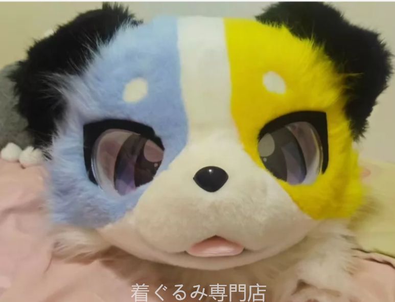 犬　猫　着ぐるみ ヘッド全頭　ヘッド ケモノ ファースーツ ぬいぐるみ コスプレ コスチューム Kurumi 一点物 C201