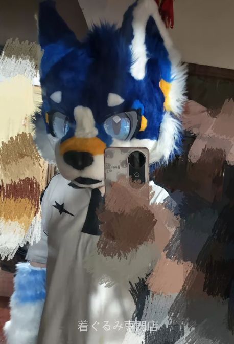 犬　猫　着ぐるみ ヘッド全頭　ヘッド ケモノ ファースーツ ぬいぐるみ コスプレ コスチューム Kurumi 一点物 C202