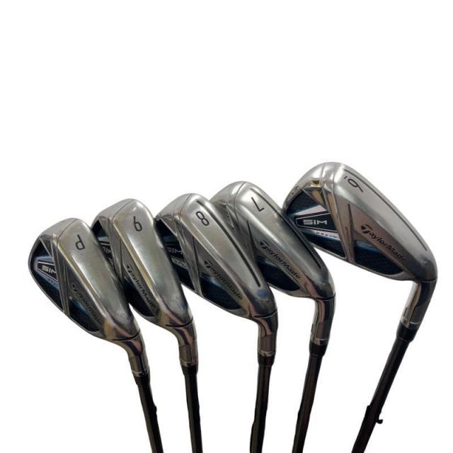 【中古】 テーラーメイド SIM MAX 5S アイアンセット IR TENSEI BLUE TM60(IR) (フレックスS) メンズ 男性用 右利き 右用 Cランク ゴルフクラブ