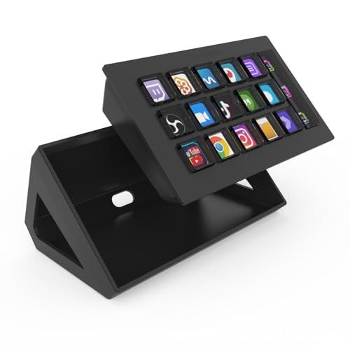 ストリームデック stream deck ショートカットキー 15個のカスタムキー 配信者向けデバイス 左手デバイス ショートカットリモート 片手キーボード Twitch/YouTubeのライブ配信支援機器 PC/Mac対応 作業効率向上 ( 2f2214f3
