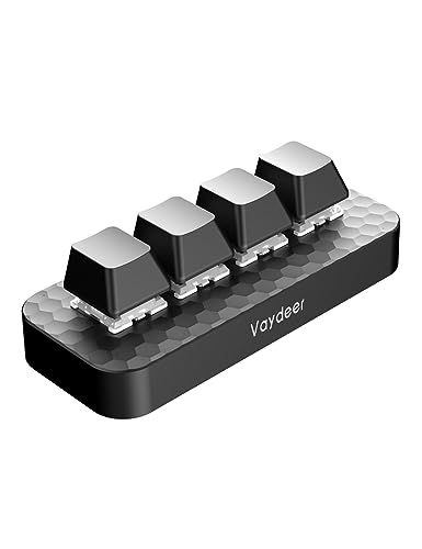 Vaydeer プログラマブルキーボード 4キー ショートカットキーボード ゲーミング 片手 有線 メカニカル キーボードマクロ可能 互換性 Windows&Mac対応e 8ebf2ead