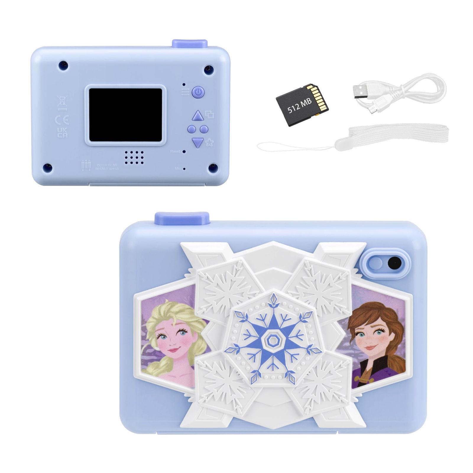 Disney アナと雪の女王 子供用カメラ SDカード付き ビデオ録画と内蔵デジタルステッカー付き (冷凍)