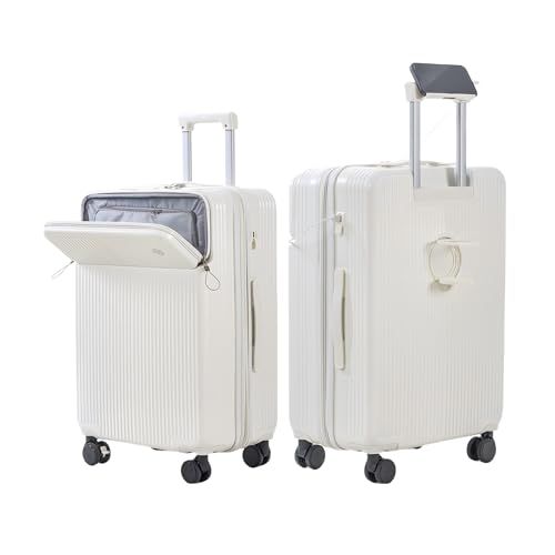 [Yuweijie] スーツケース 拡張型 機内持ち込み フロントオープン キャリーケース ストッパー付き sサイズ 2泊3日 軽量 大容量 多機能 トップポケット ファスナー パソコンケース キャリーバッグ USB カップホルダー付き 携帯 9f5e0293