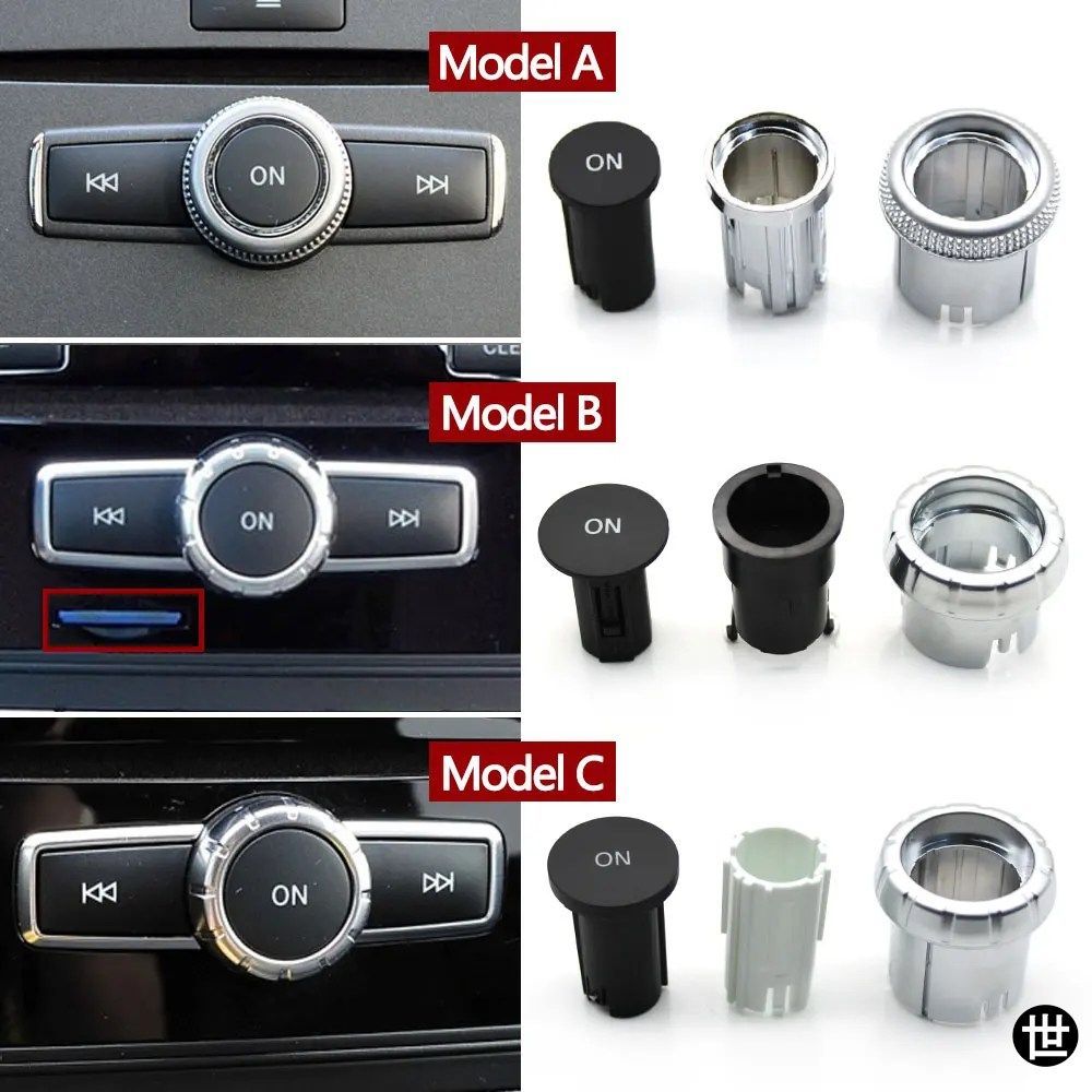ベンツ A C E GLK GLA ML GL CLS W176 W246 W156 W204 用 フロントセンターコンソールラジオ CD プレーヤーボタン ON ノブ スイッチ キャッ