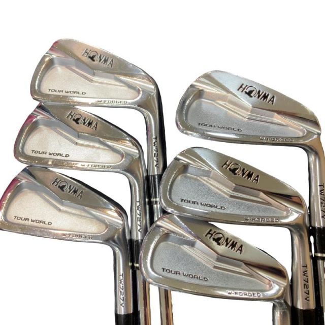 【中古】 本間ゴルフ TOUR WORLD TW727V FORGED 6S アイアンセット IR 純正特注シャフト (フレックスS) メンズ 男性用 右利き 右用 Cランク ゴルフクラブ